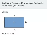 Flächeninhalt und Umfang des Rechtecks